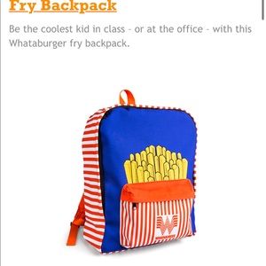 Whataburger French Fry backpack- new and unused